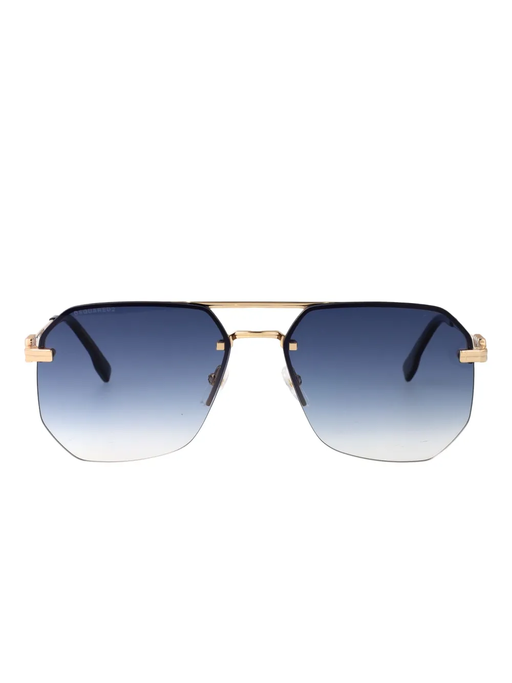 DSQUARED2 EYEWEAR gold-tone geometric sunglasses Blauw
