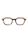 Linda Farrow geometric-frame glasses - Brown