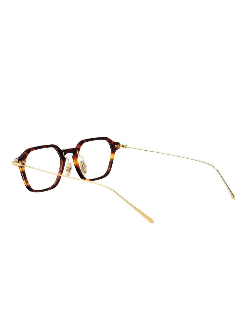 Linda Farrow Bril met geometrisch montuur Bruin