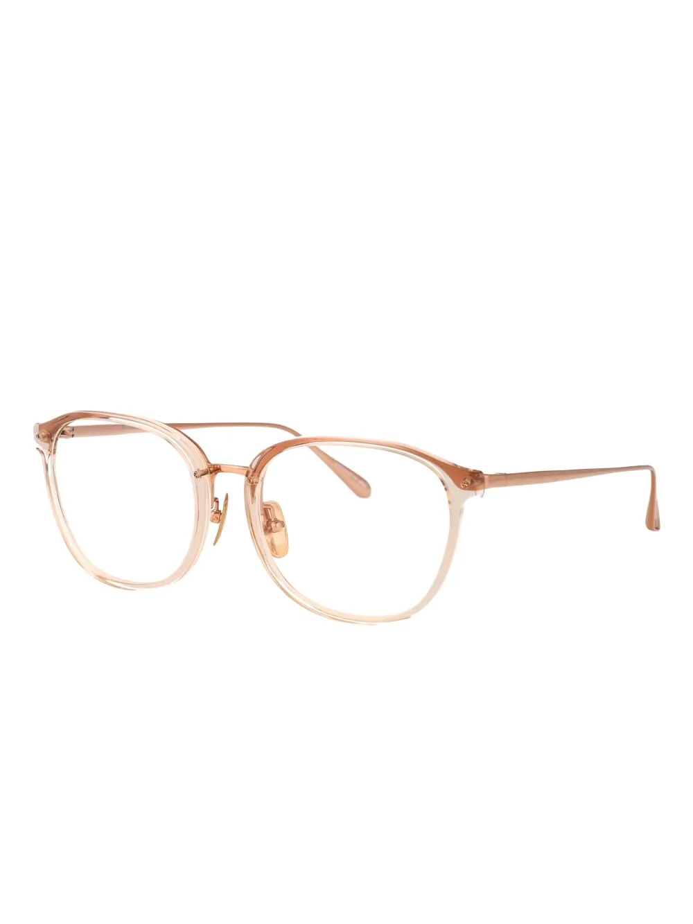 Linda Farrow Bril met rond montuur Goud