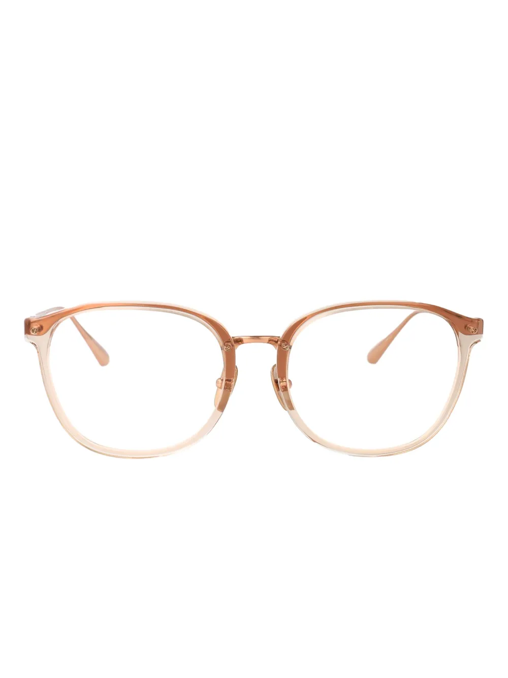 Linda Farrow Bril met rond montuur Goud