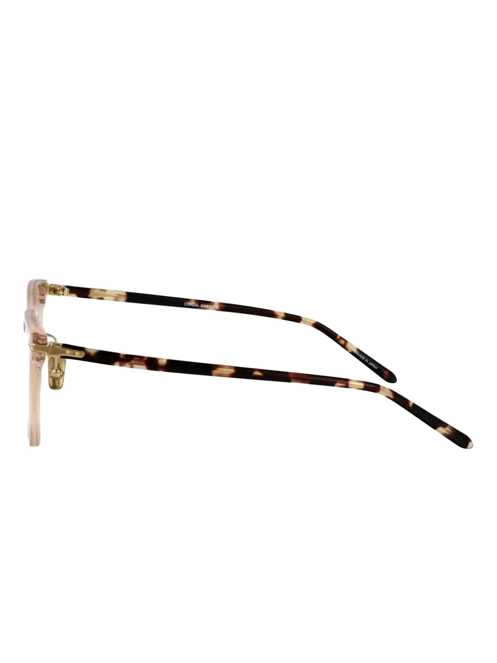 Linda Farrow Bril met vierkant montuur Beige