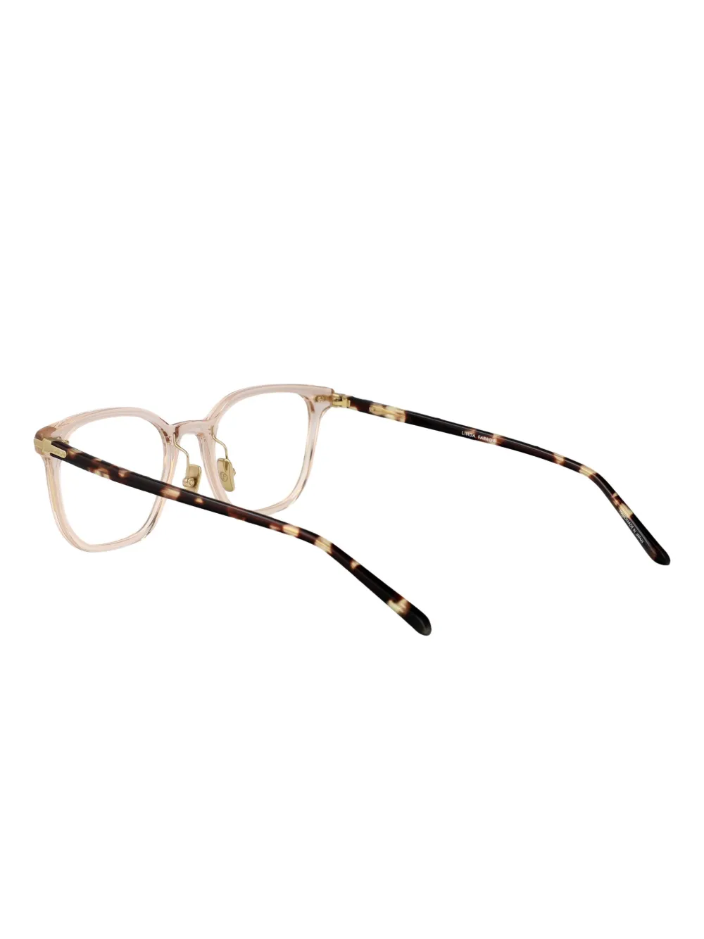 Linda Farrow Bril met vierkant montuur Beige
