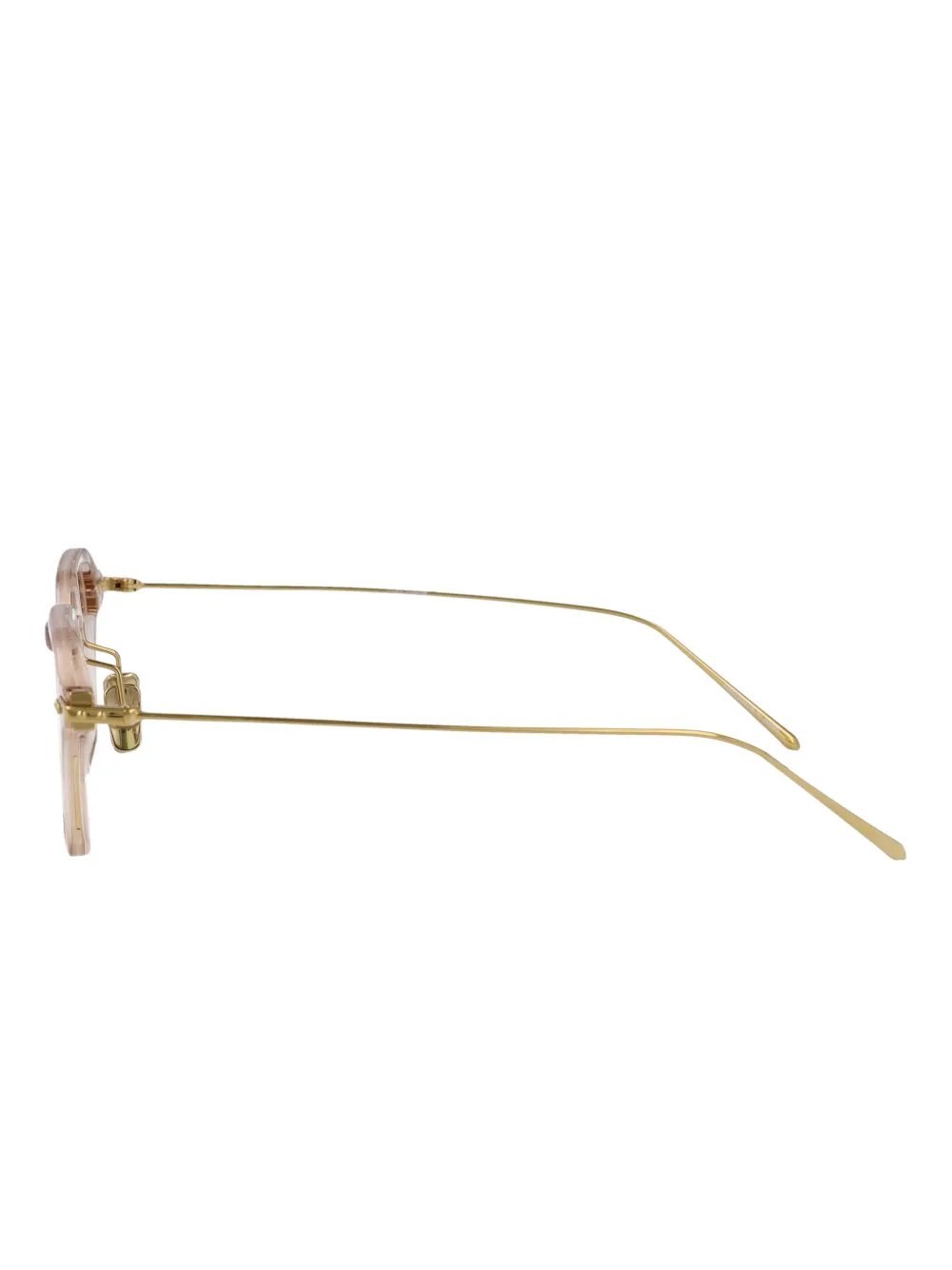 Linda Farrow Bril met geometrisch montuur Beige