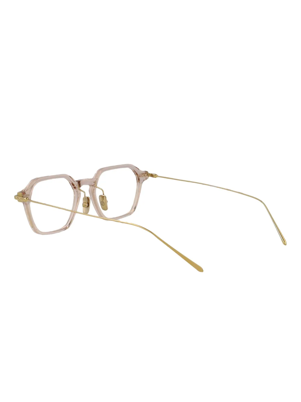 Linda Farrow Bril met geometrisch montuur Beige