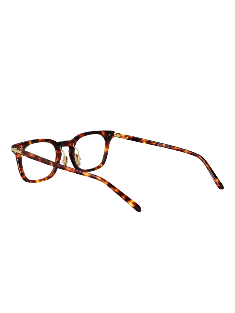 Linda Farrow Bril met vierkant montuur Bruin