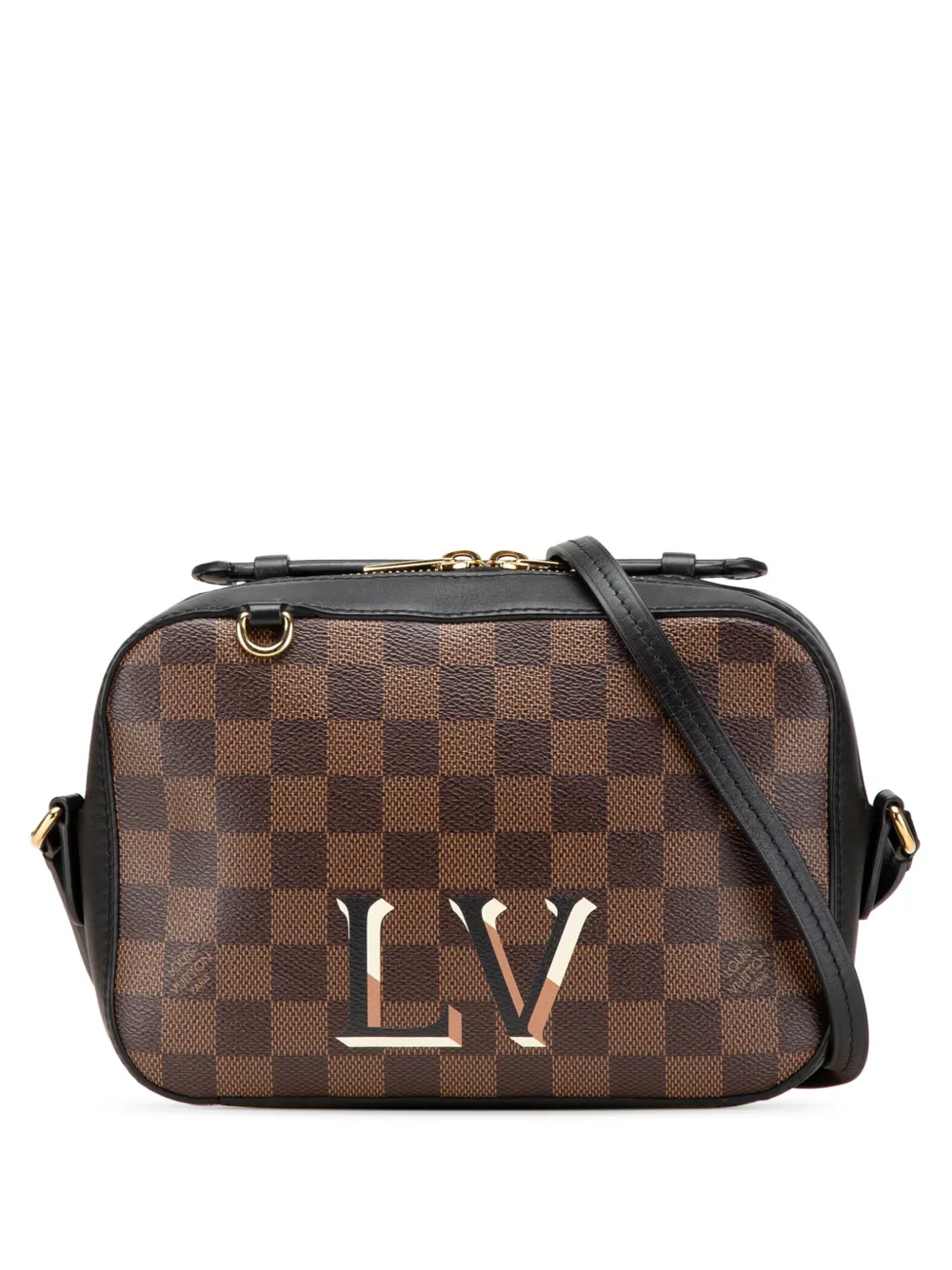 Louis Vuitton Pre-Owned 2019 Damier Ebene Santa Monica satchel - ブラック Louis Vuitton Pre-Owned 2019 Damier Ebene Santa Monica satchel - ブラック