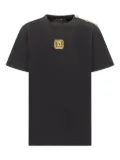 Balmain Kids embroidered button-detail T-shirt - Black