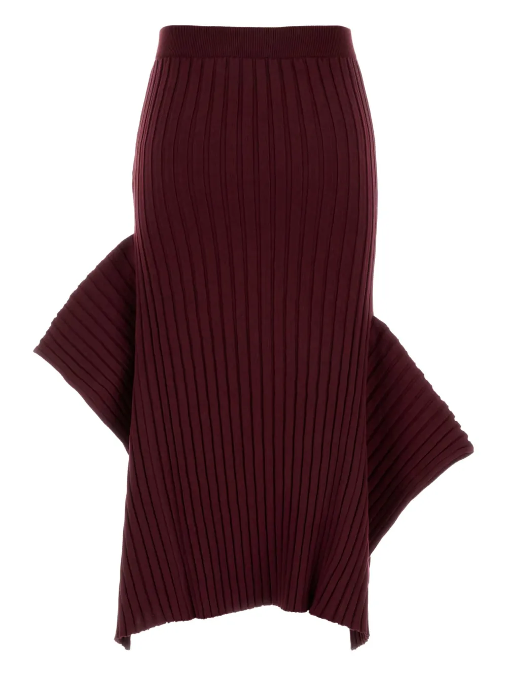 Stella McCartney asymmetric midi skirt - Rood
