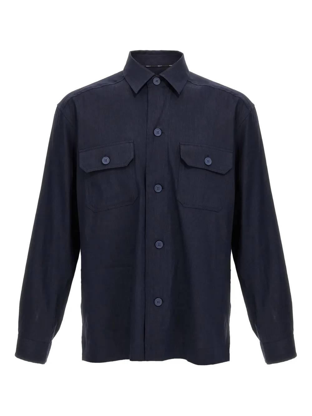 BOSS Cole long-sleeve shirt Blauw