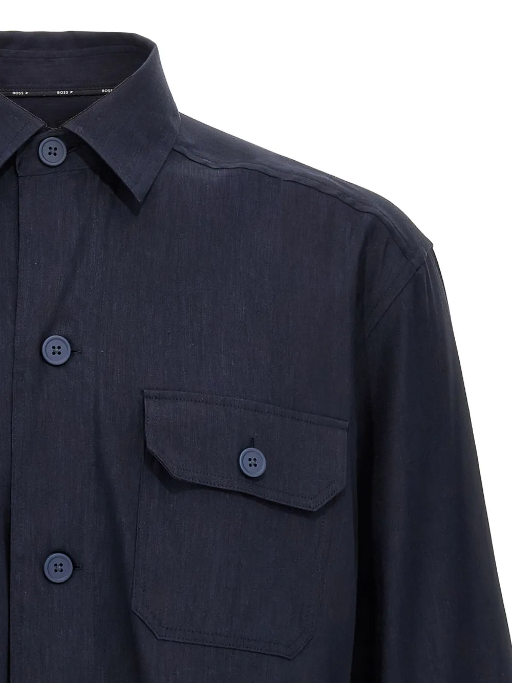BOSS Cole long-sleeve shirt Blauw