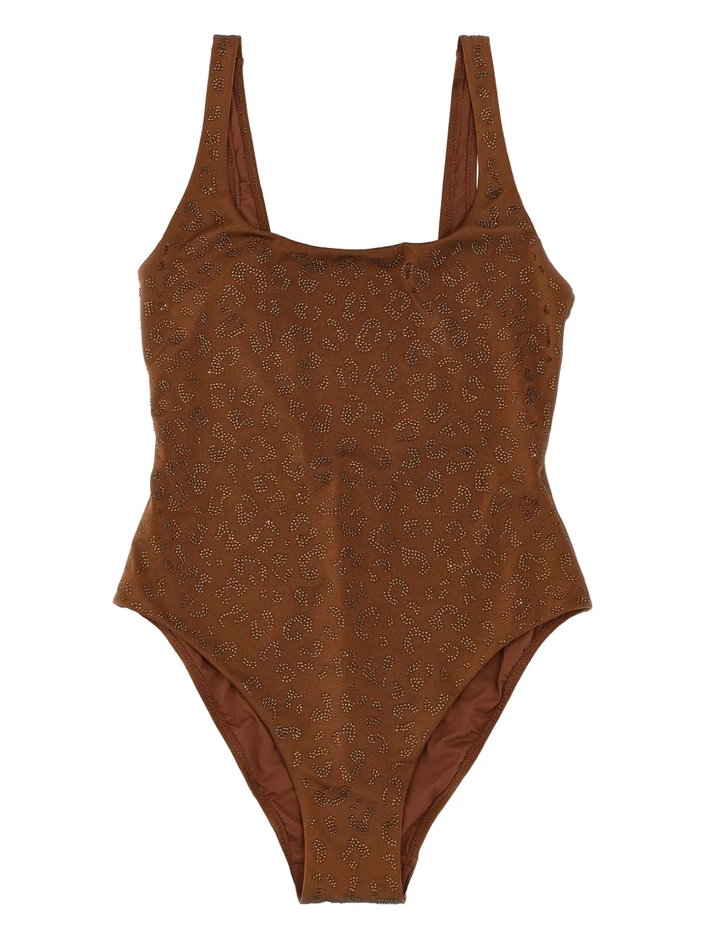MC2 Saint Barth Lora rhinestone-leopard swimsuit Bruin