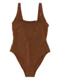 MC2 Saint Barth Lora rhinestone-leopard swimsuit - Brown