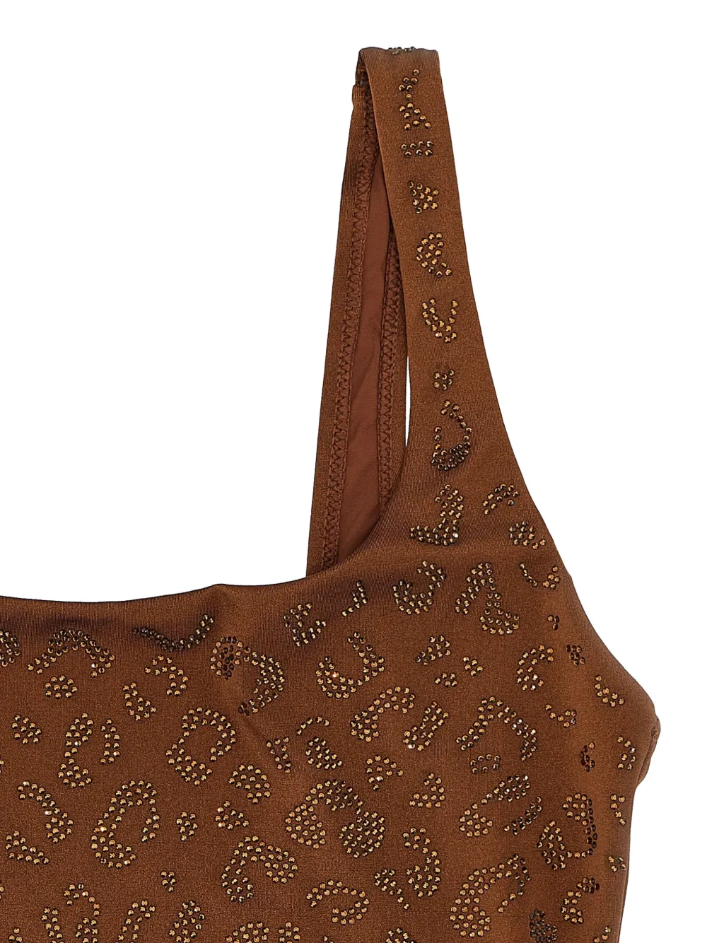 MC2 Saint Barth Lora rhinestone-leopard swimsuit Bruin