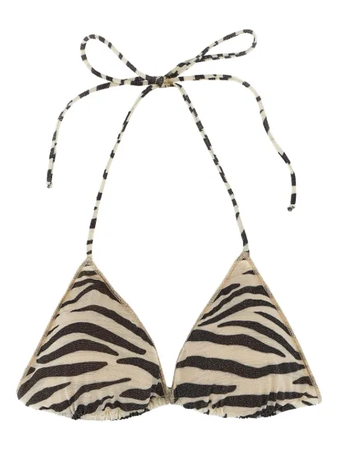 MC2 Saint Barth zebra-print triangle bikini top