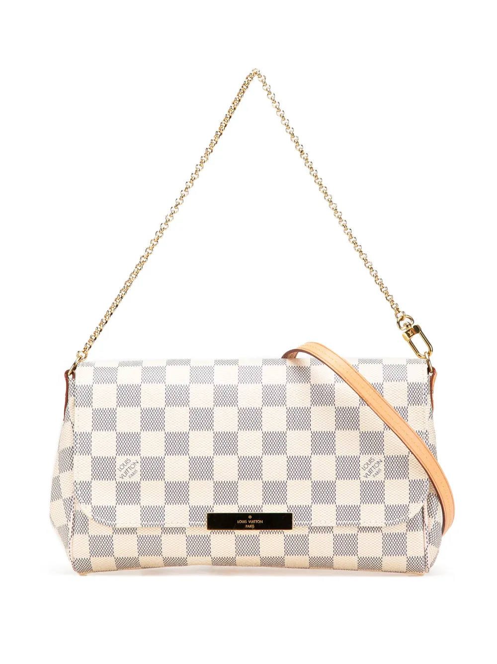 Louis Vuitton Pre-Owned 2015 ダミエ アズール フェイボリット MM サッチェルバッグ - ホワイト Louis Vuitton Pre-Owned 2015 ダミエ アズール フェイボリット MM サッチェルバッグ - ホワイト