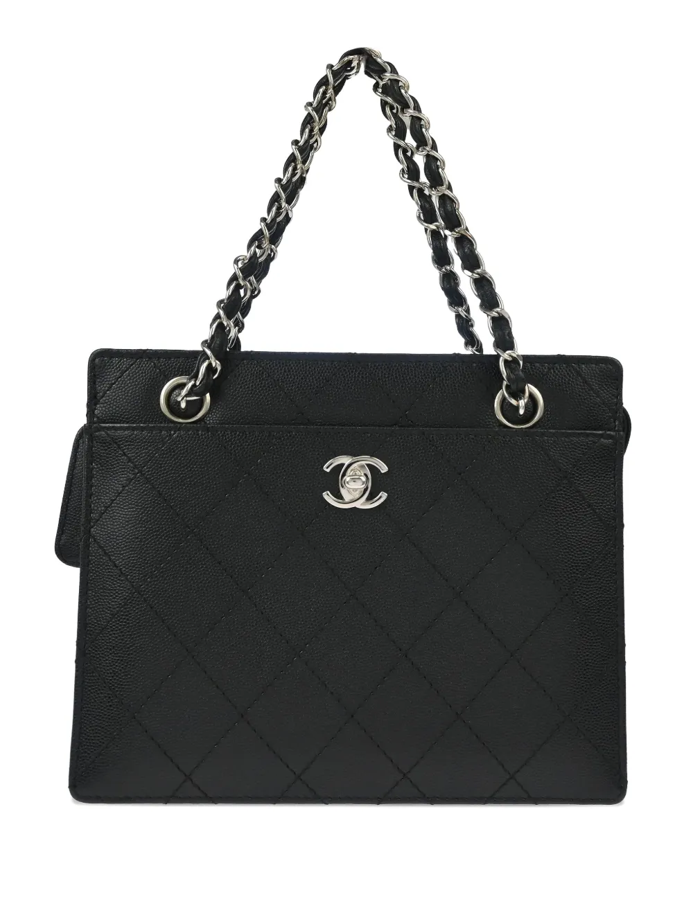 CHANEL Pre-Owned 1998 レザーハンドバッグ - ブラック CHANEL Pre-Owned 1998 レザーハンドバッグ - ブラック