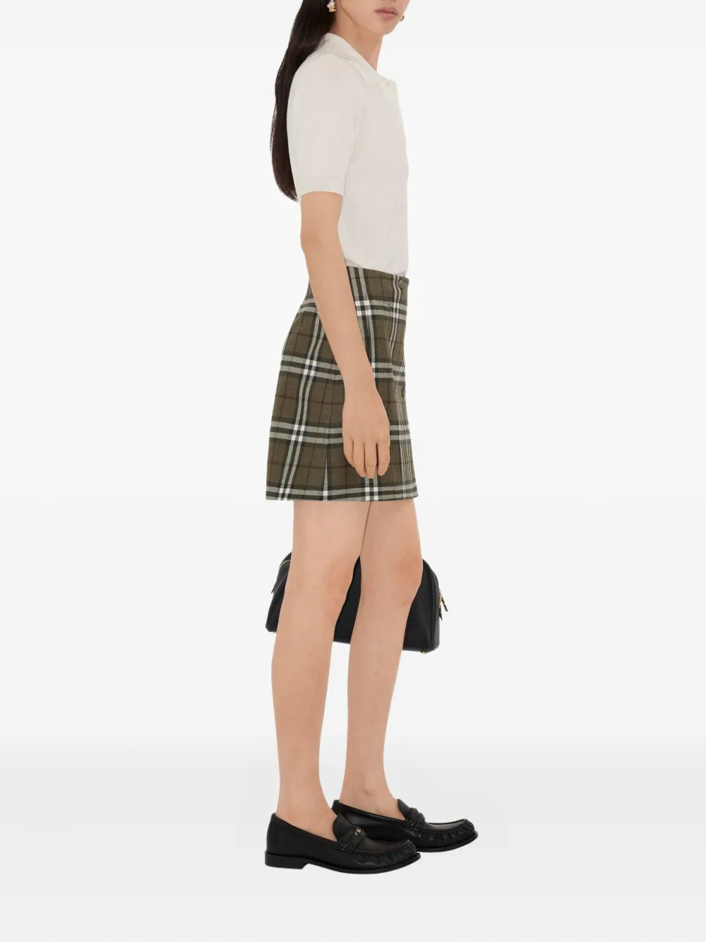 Burberry Geruite rok Groen
