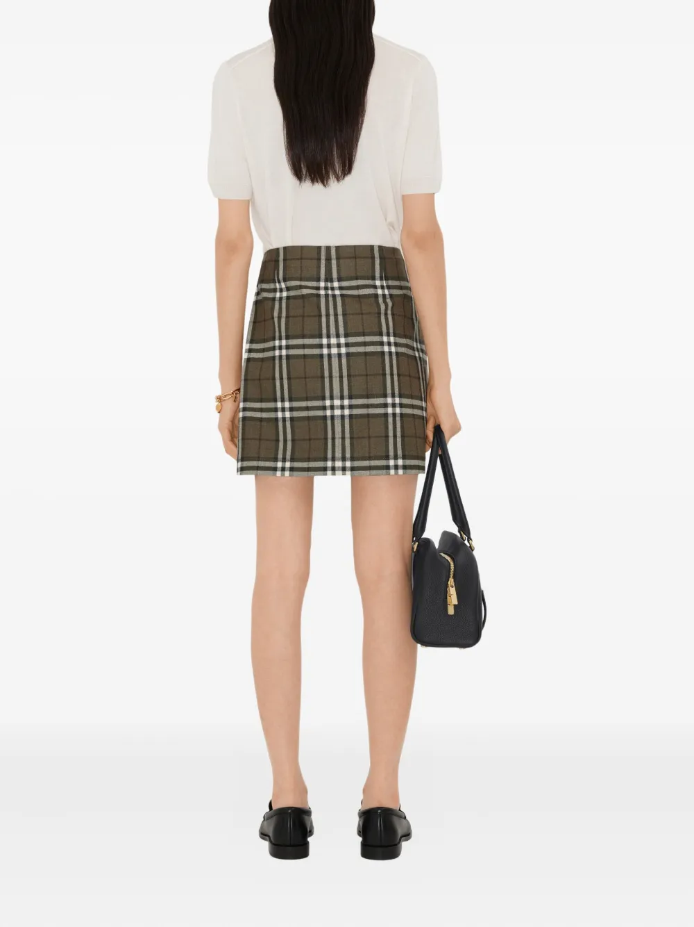 Burberry Geruite rok Groen