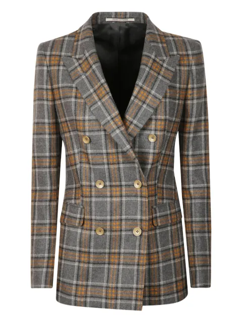 Tagliatore check long-sleeves blazer