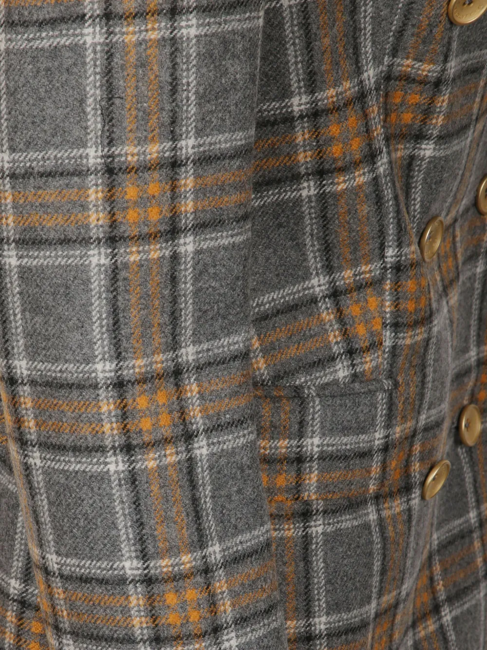 Tagliatore Geruite blazer met lange mouwen Grijs