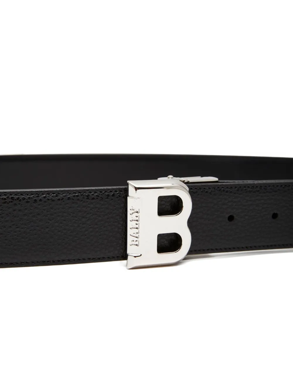 Bally leather B-buckle belt Zwart