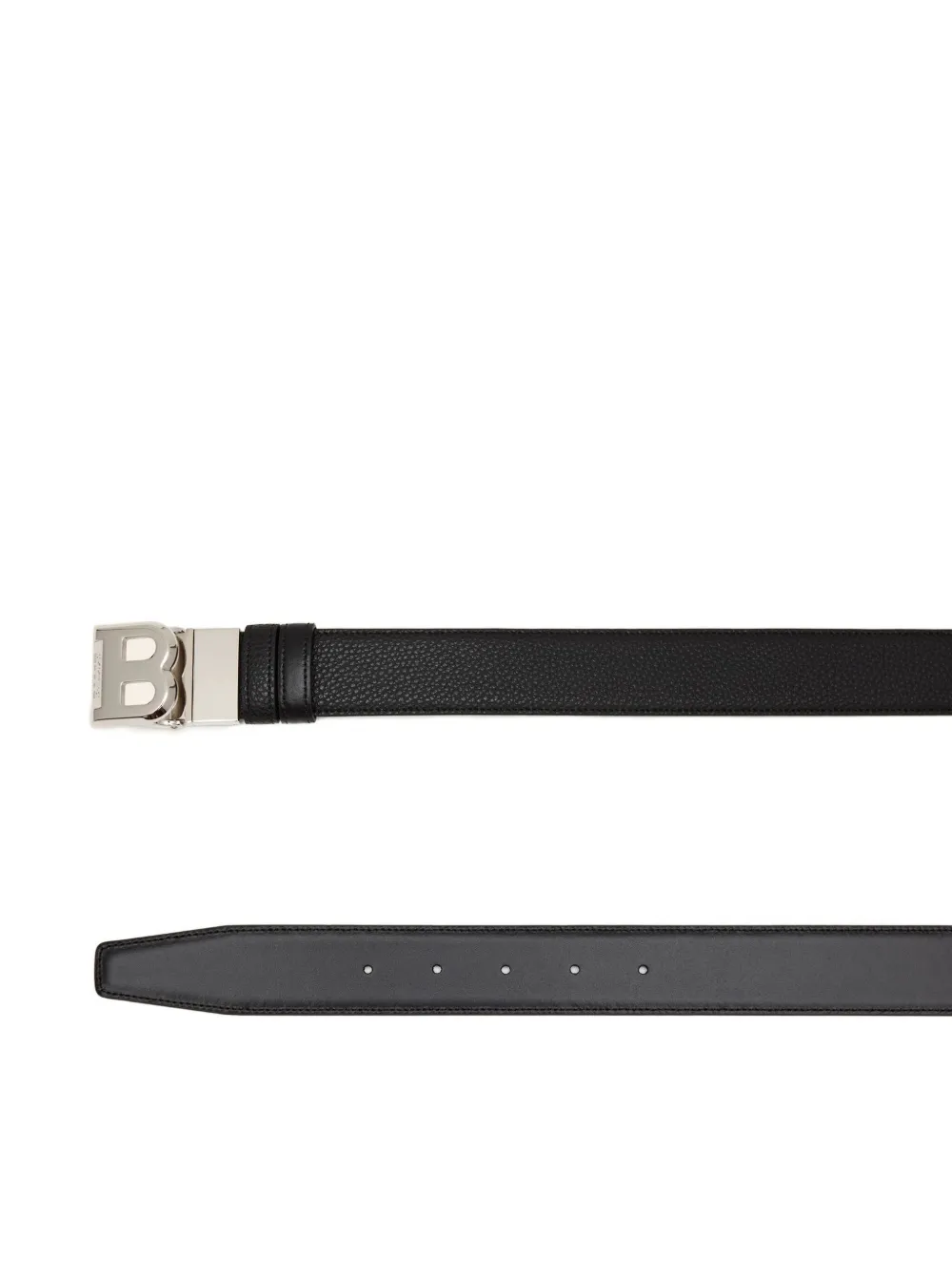 Bally leather B-buckle belt Zwart