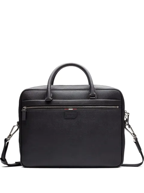 Bally double-handle leather briefcase