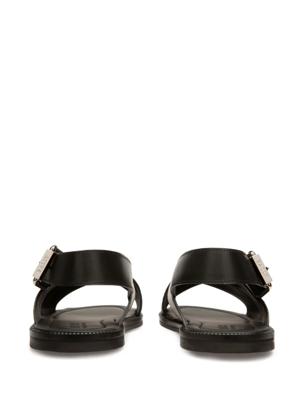 Bally Leren sandalen met gekruiste bandjes Zwart