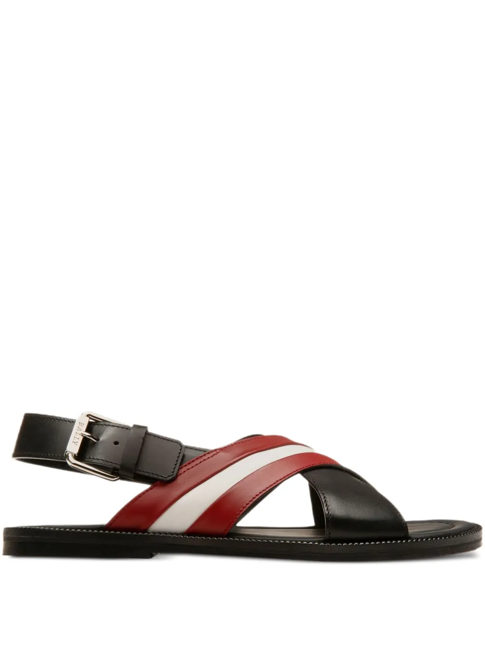 Bally crossover leather sandals | Black | Image 1
