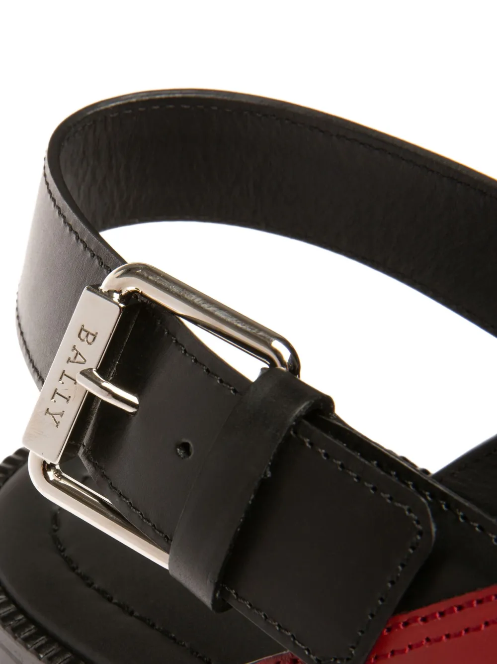 Bally Leren sandalen met gekruiste bandjes Zwart