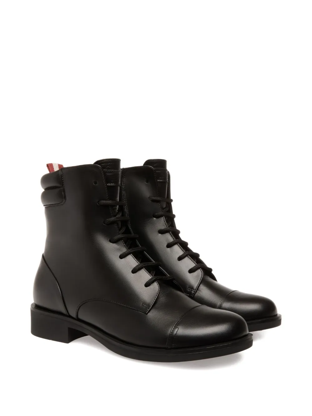 Bally lace-up padded-collar boots Black
