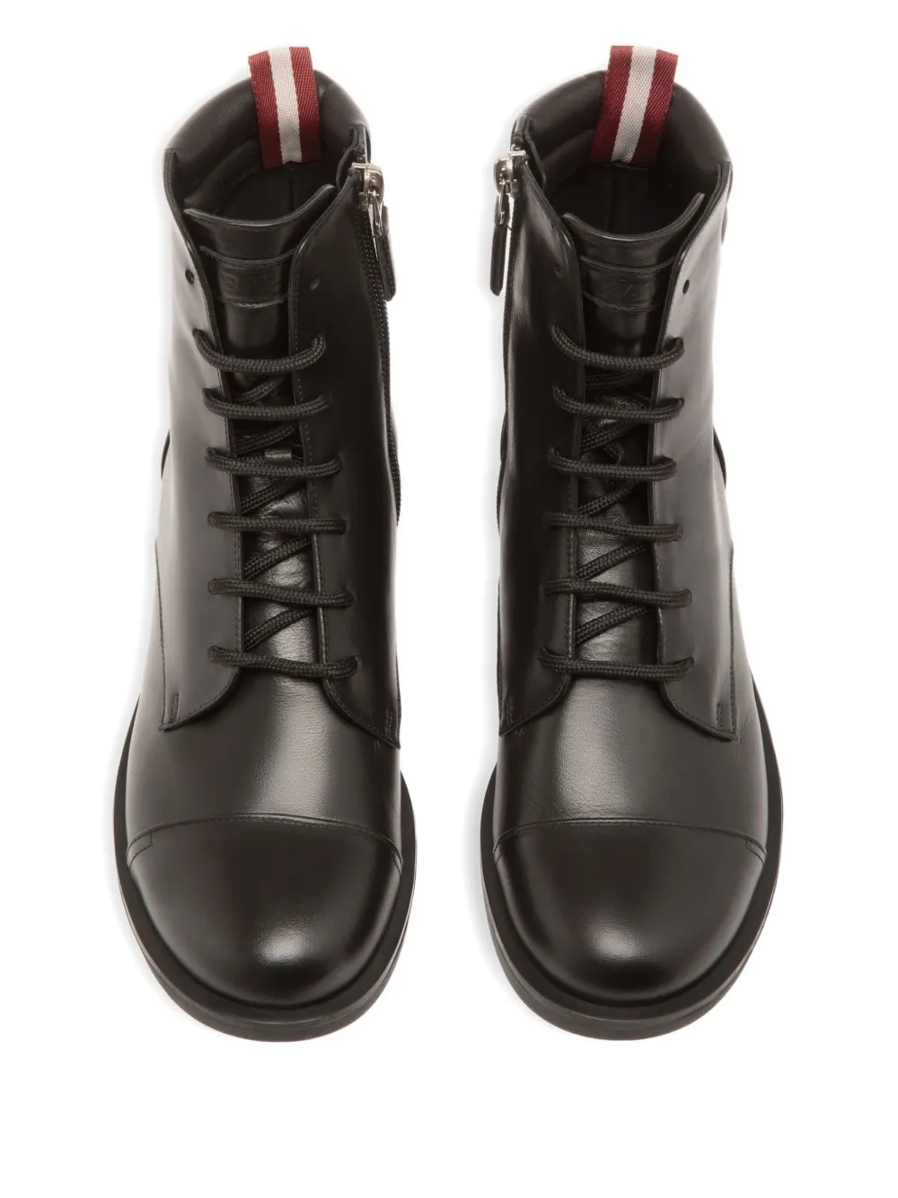 Bally lace-up padded-collar boots Black