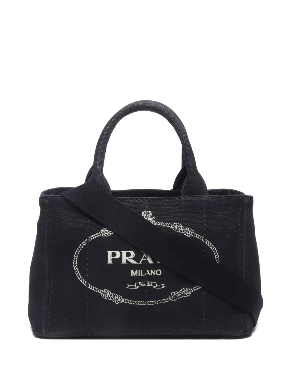 Prada Pre-Owned 2010-2020s Canapa tote bag | Black | Image 1
