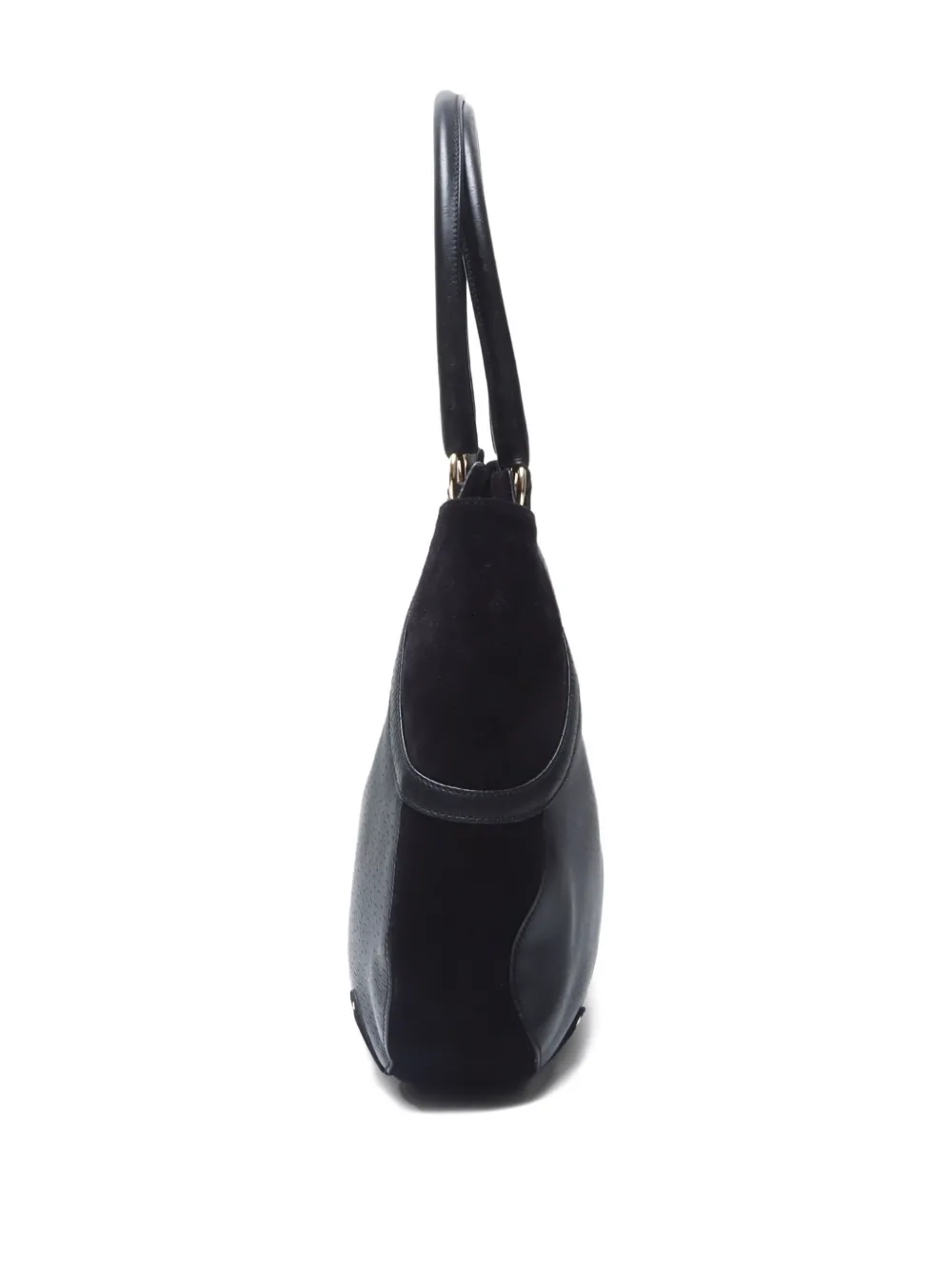 Pre-owned Ferragamo 1990-2015 Gancini Shoulder Bag In Black