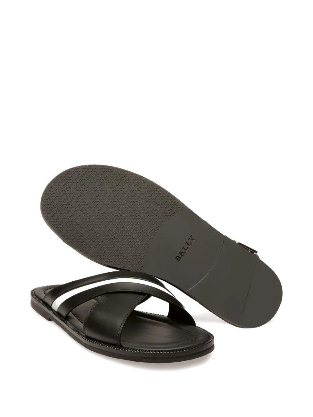 Bally Jason leren sandalen met gekruiste bandjes - Zwart