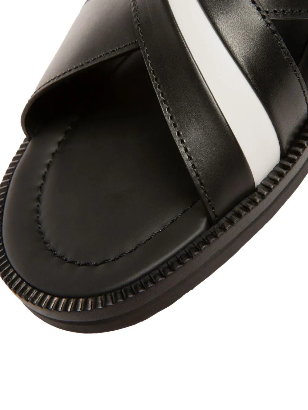 Bally Jason leren sandalen met gekruiste bandjes Zwart