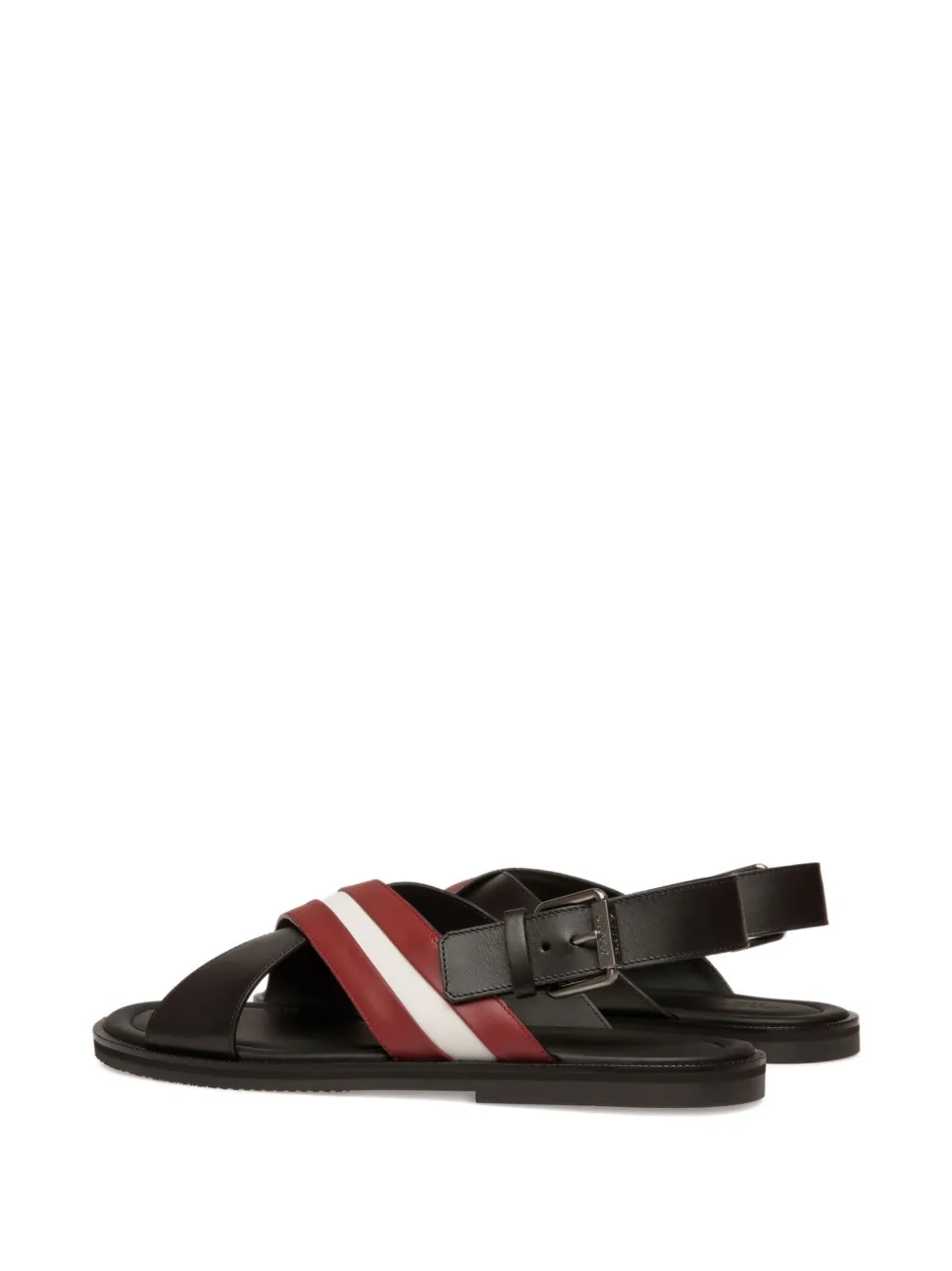 Bally Gestreepte sandalen met kruisbandjes Zwart