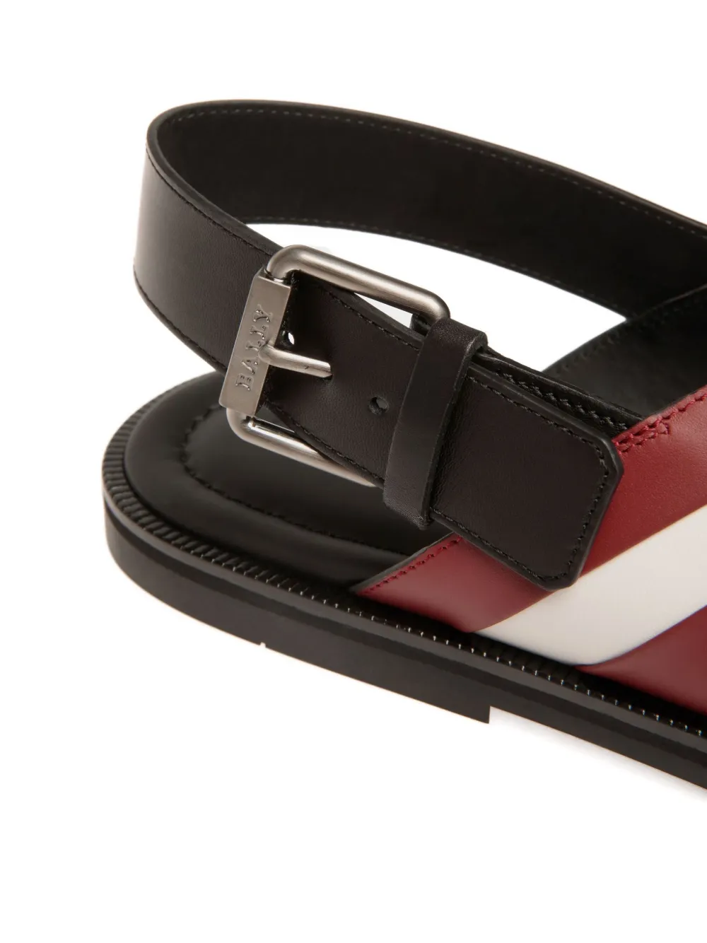 Bally Gestreepte sandalen met kruisbandjes Zwart