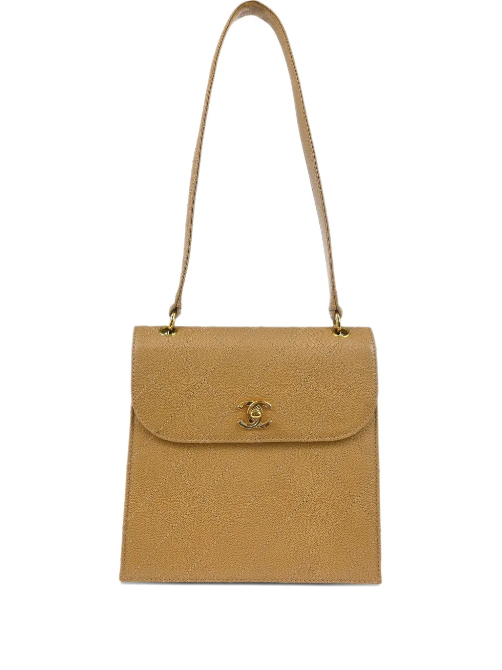 CHANEL Pre-Owned 1998 レザーショルダーバッグ - ニュートラル CHANEL Pre-Owned 1998 レザーショルダーバッグ - ニュートラル