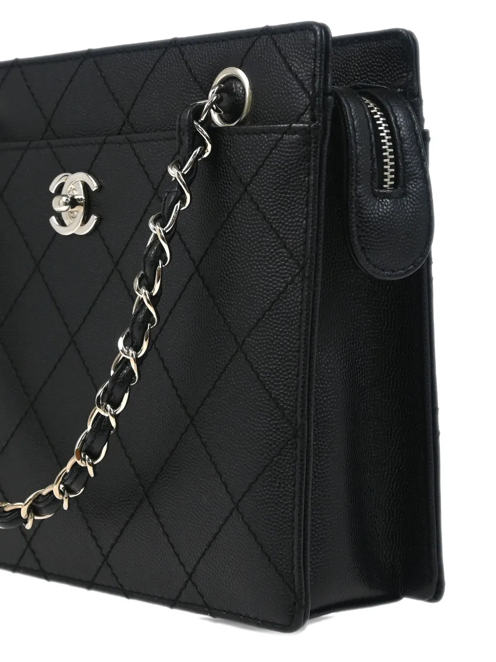 Pre-owned Chanel 1998 Quilted Shoulder Bag In Black