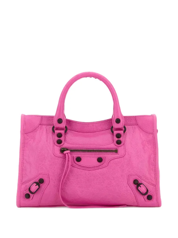 ♡BALENCIAGA ♡ピンク レザー トートバッグ Balenciaga Le City レザーハンドバッグ S | ピンク | FARFETCH JP