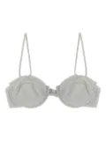 MC2 Saint Barth Salina lurex bralette bikini top - Silver
