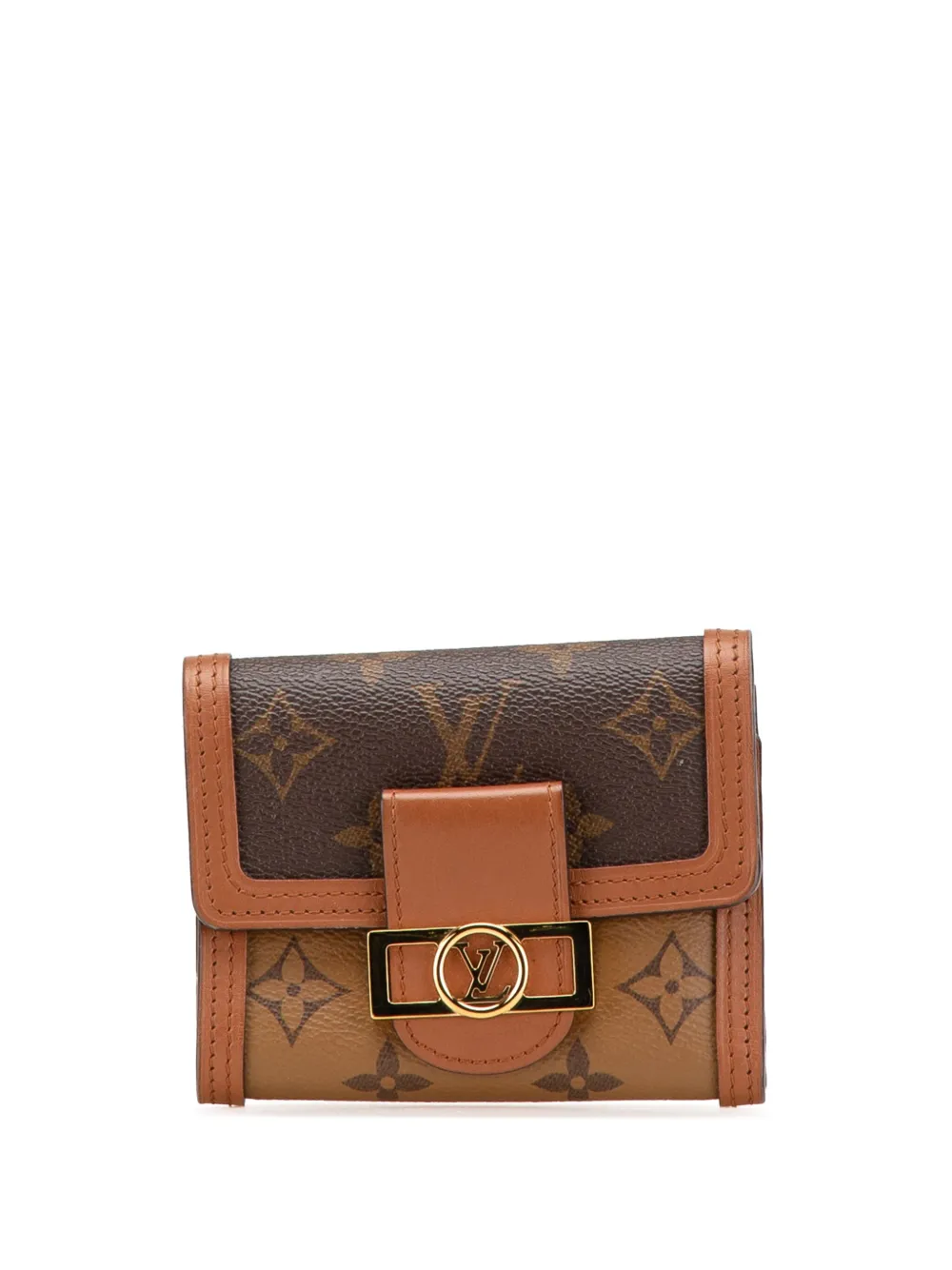 Louis Vuitton Pre-Owned 2020 Monogram Reverse Dauphine Compact Wallet small wallets | Brown | Image 1