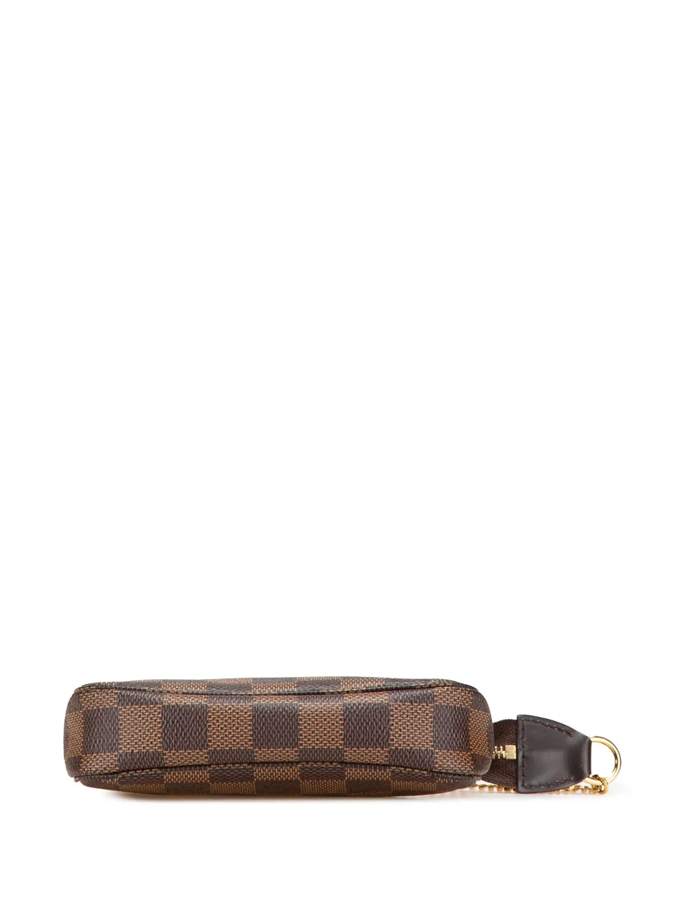 Pre-owned Louis Vuitton 2021 Damier Ebene Mini Pochette Accessoires Handbag In Brown