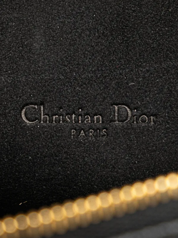 極美品✨Dior カロ ダブルポーチ ラムスキン ショルダーバッグ ブラウン Christian Dior Pre-Owned 2023 グレインカーフ カロ ダブル