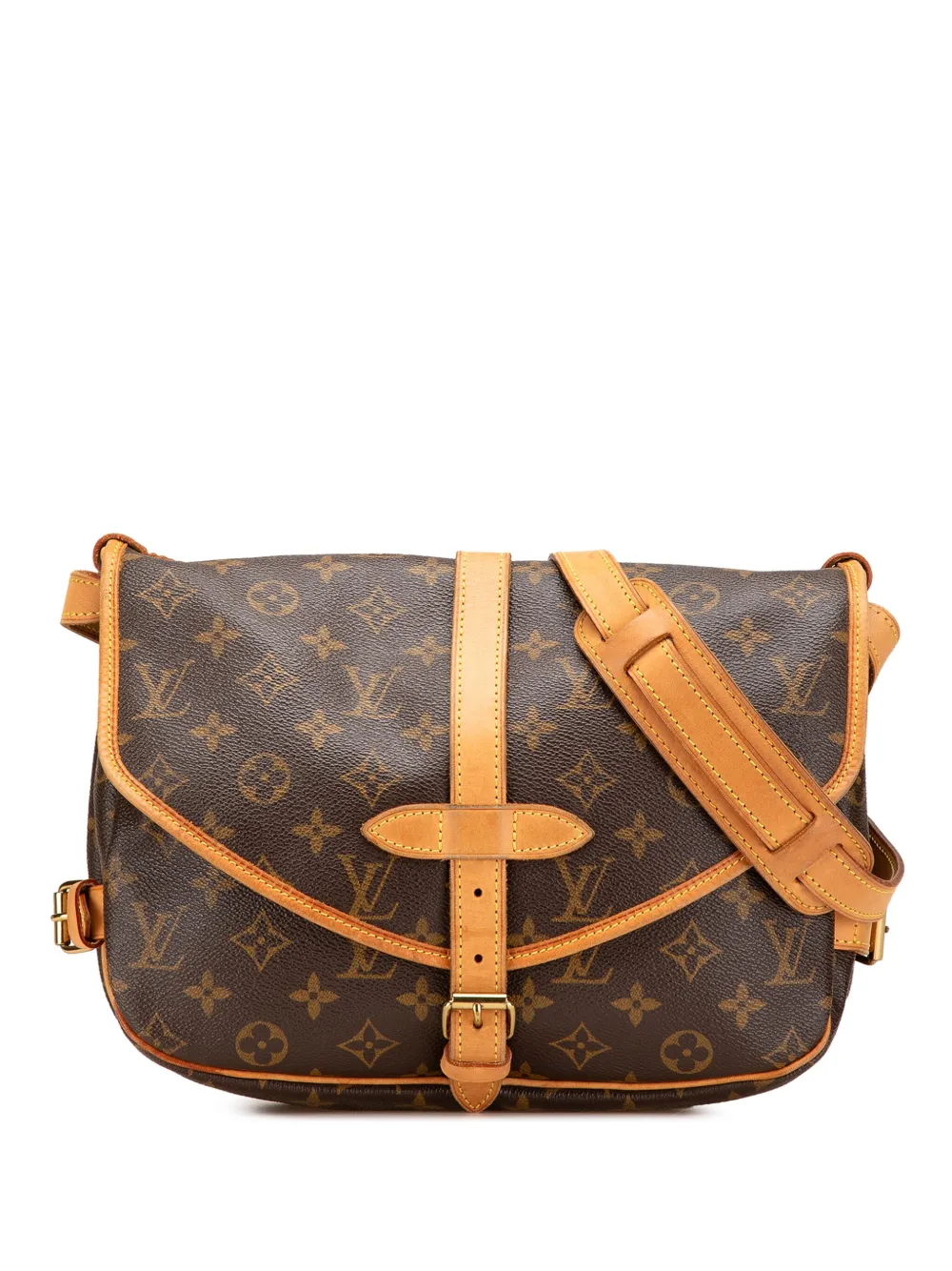 Louis Vuitton Pre-Owned 2003 Monogram Saumur 30 crossbody bag - ブラウン Louis Vuitton Pre-Owned 2003 Monogram Saumur 30 crossbody bag - ブラウン