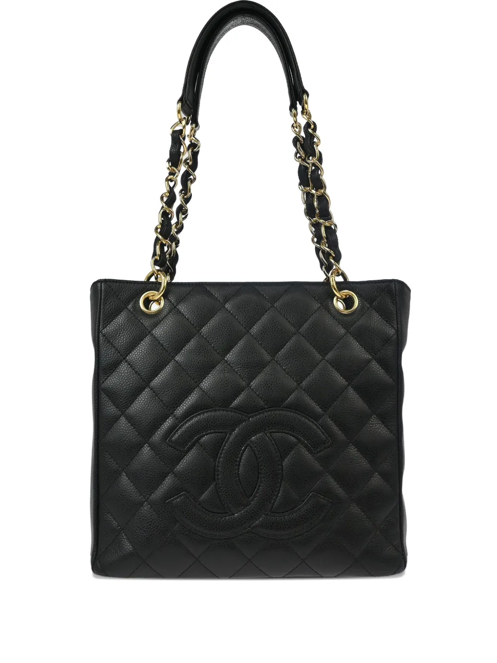 CHANEL Pre-Owned 2007 プチ ショッピング トートバッグ - ブラック CHANEL Pre-Owned 2007 プチ ショッピング トートバッグ - ブラック