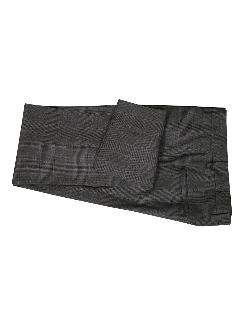 Tagliatore Checked Buttoned Suit In Gold