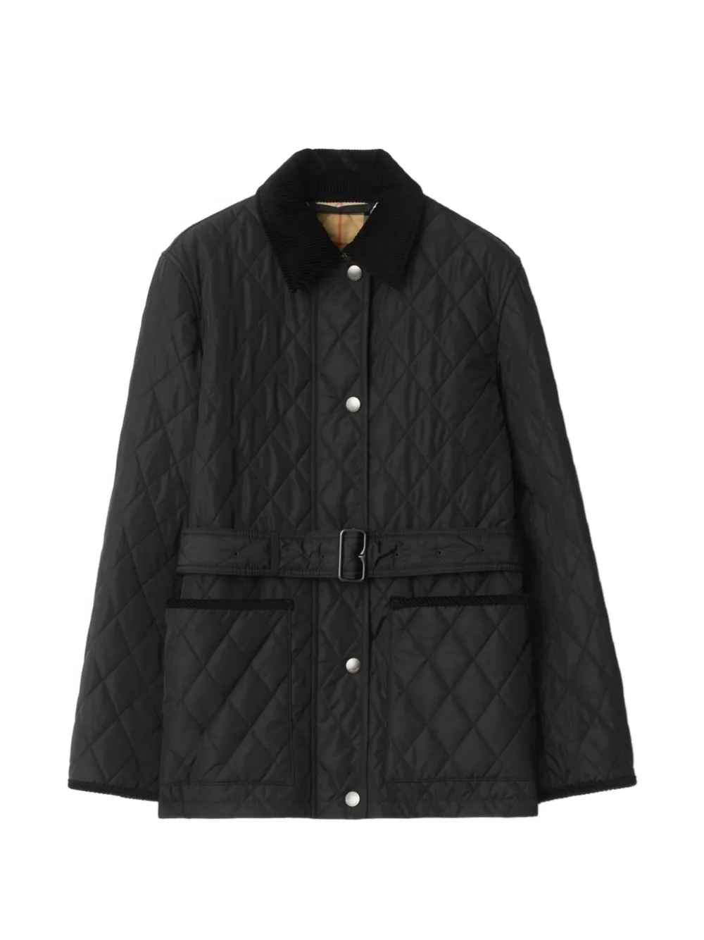Burberry Gewatteerd nylon jack Zwart